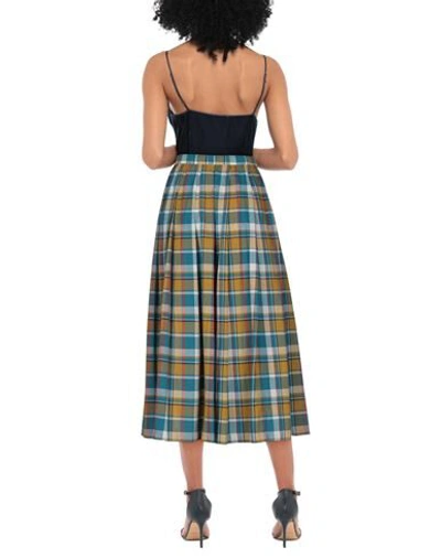 Shop Aspesi Woman Midi Skirt Azure Size 8 Cotton In Blue
