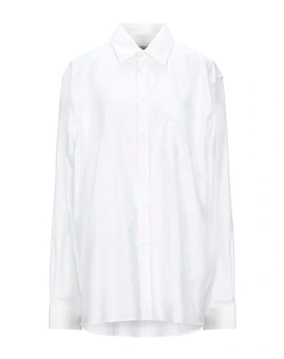 Shop Burberry Man Shirt White Size M Cotton