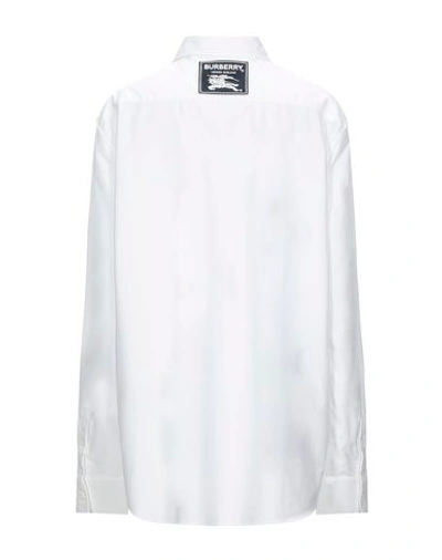 Shop Burberry Man Shirt White Size M Cotton