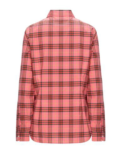 Shop Burberry Shirts In Coral