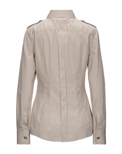 Dolce & Gabbana Beige Cotton Collared Button Down Shirt Top In Beige