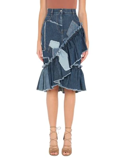 Shop Dolce & Gabbana Woman Denim Skirt Blue Size 0 Cotton, Elastane