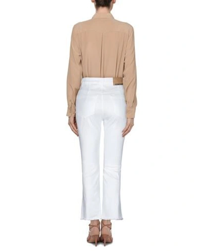 Semicouture White Cotton Blend Jeans In White