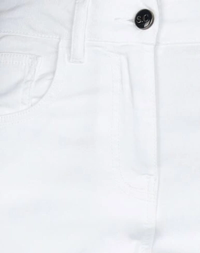 Shop Semicouture Woman Jeans White Size 30 Cotton, Elastane