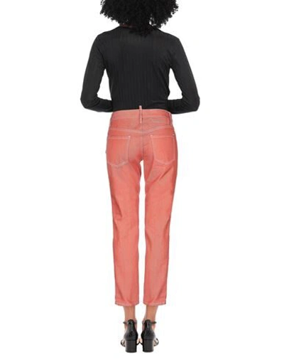 Shop Dsquared2 Woman Jeans Orange Size 8 Cotton, Elastane