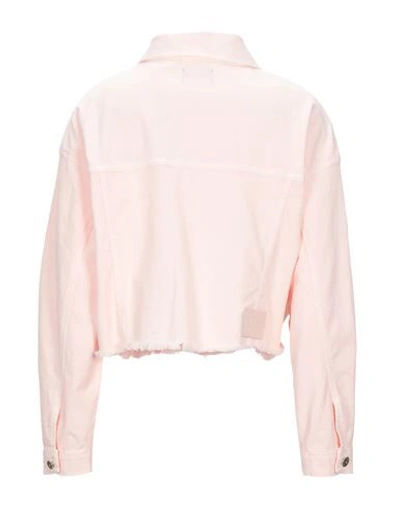 Shop Atos Lombardini Woman Denim Outerwear Pink Size 4 Cotton, Elastane