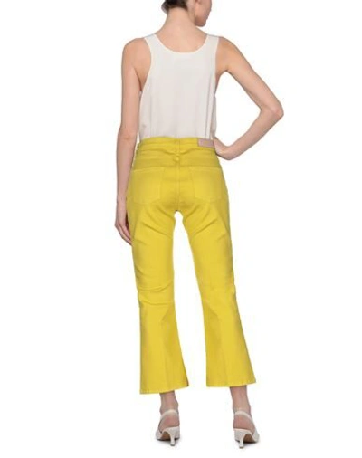 Shop Manila Grace Woman Jeans Yellow Size 30 Cotton, Elastane