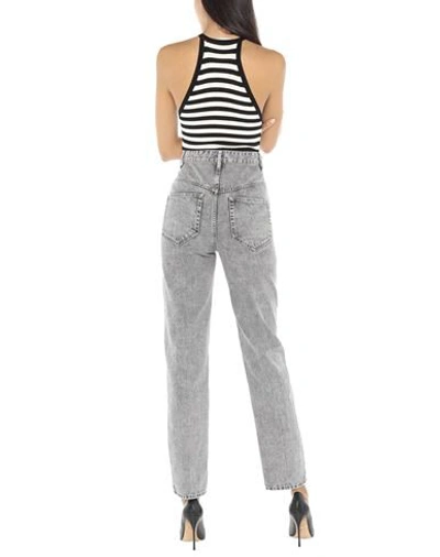Isabel Marant Étoile Henoya High Waist Cotton Denim Jeans In Grey