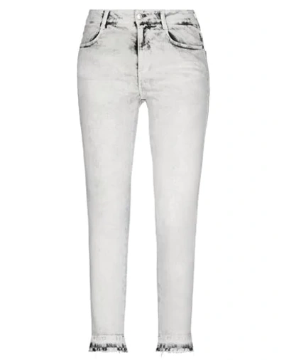 Shop Stella Mccartney Woman Jeans Light Grey Size 30 Cotton, Elastane