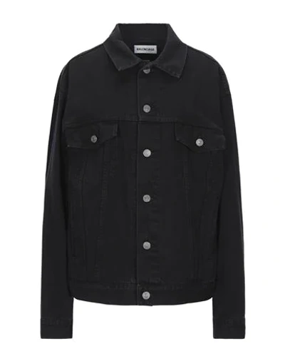 Shop Balenciaga Denim Jacket In Black