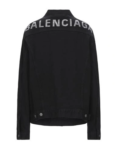 Shop Balenciaga Denim Jacket In Black