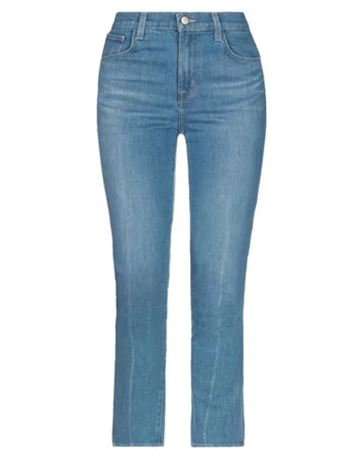Shop J Brand Woman Denim Pants Blue Size 26 Cotton, Elastane