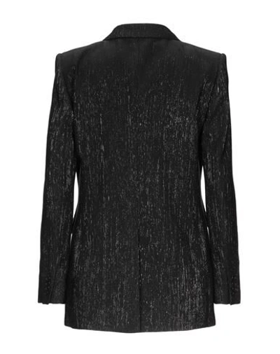 Shop Saint Laurent Woman Blazer Black Size 8 Viscose, Acetate, Metallic Fiber