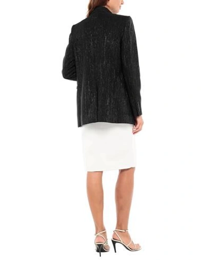 Shop Saint Laurent Woman Blazer Black Size 8 Viscose, Acetate, Metallic Fiber