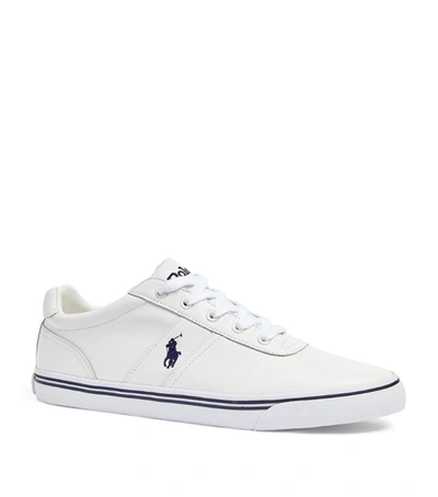 Shop Ralph Lauren Leather Hanford Sneakers