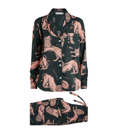 Shop Desmond & Dempsey Cotton Circe Lion Pyjama Set