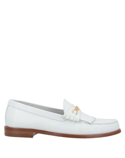Shop Celine Loafers In White