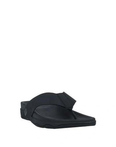 Shop Fitflop Toe Strap Sandals In Black