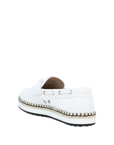 Shop Dolce & Gabbana Man Loafers White Size 7 Textile Fibers, Calfskin, String