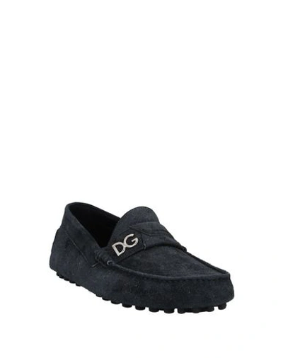 Shop Dolce & Gabbana Loafers In Steel Grey