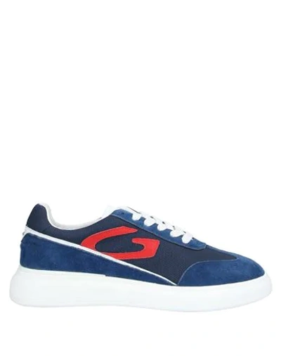 Shop Alberto Guardiani Sneakers In Dark Blue