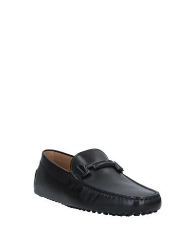 Tod's Man Loafers Black Size 8.5 Soft Leather In Black