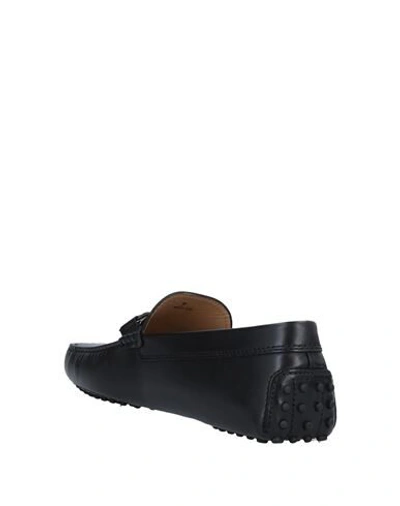 Tod's Man Loafers Black Size 8.5 Soft Leather In Black