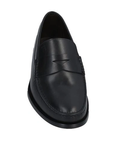 Tod's Leather Loafers In Black