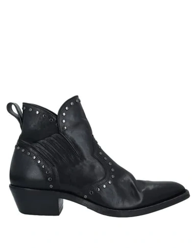 Shop Saint Laurent Ankle Boots In Black