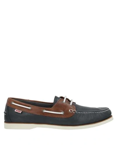 Shop Aigle Loafers In Dark Blue