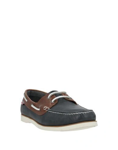 Shop Aigle Loafers In Dark Blue