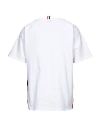 Shop Thom Browne Man T-shirt White Size 2 Cotton