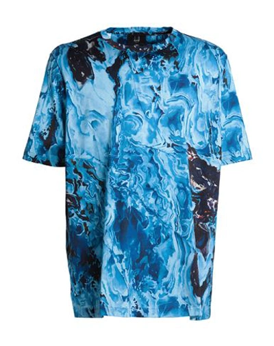 Shop Dunhill Man T-shirt Blue Size Xxl Cotton
