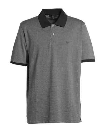Shop Dunhill Man Polo Shirt Black Size Xs Cotton, Mulberry Silk