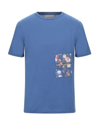 Shop Frankie Morello Man T-shirt Pastel Blue Size Xs Cotton