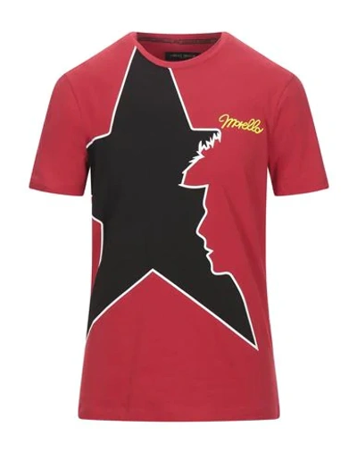 Shop Frankie Morello Man T-shirt Red Size Xs Cotton, Elastane