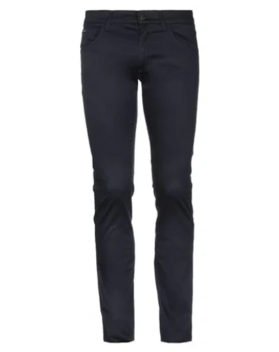 Shop Dolce & Gabbana Man Pants Midnight Blue Size 30 Cotton, Elastane In Dark Blue