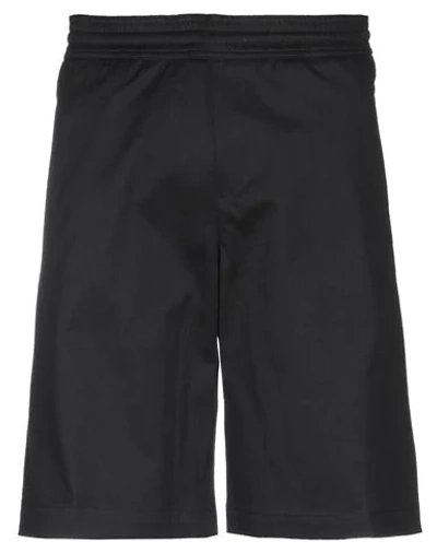 Shop Neil Barrett Man Shorts & Bermuda Shorts Black Size 28 Cotton, Elastane