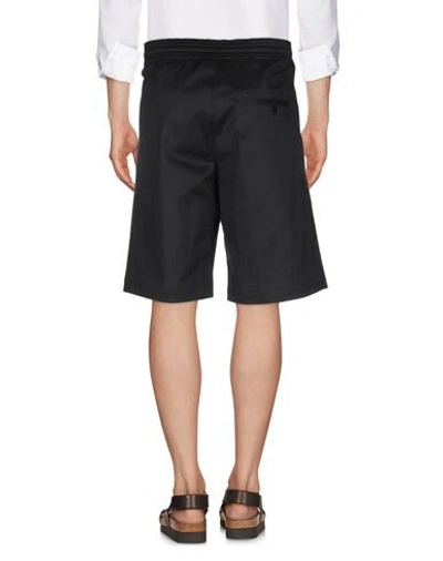 Shop Neil Barrett Man Shorts & Bermuda Shorts Black Size 28 Cotton, Elastane