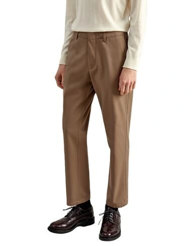 Dunhill Tapered Stretch-cotton Twill Chino Trousers In Beige