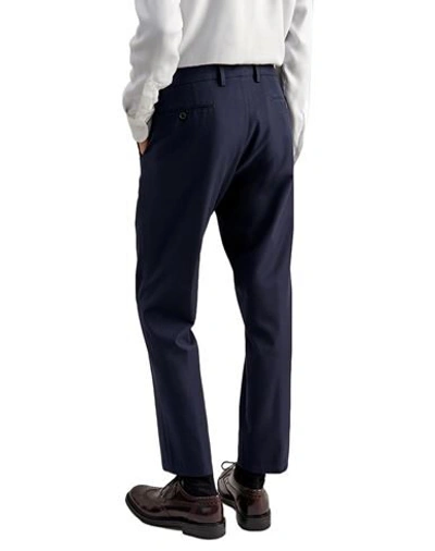 Dunhill Man Pants Midnight Blue Size 40 Cotton, Wool In Blue