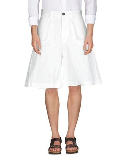Shop Frankie Morello Man Shorts & Bermuda Shorts White Size 32 Cotton