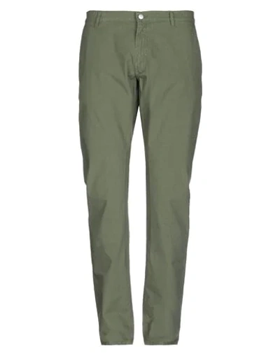 Shop Daniele Alessandrini Man Pants Military Green Size 29 Cotton, Elastane