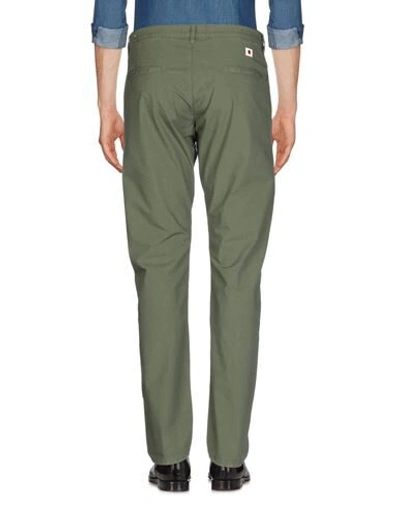 Shop Daniele Alessandrini Man Pants Military Green Size 29 Cotton, Elastane