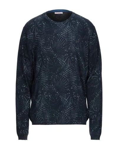 Shop Sun 68 Man Sweater Midnight Blue Size Xxl Cotton