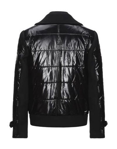 Shop Balmain Synthetic Down Jackets In Black