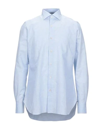 Shop Malo Solid Color Shirt In Sky Blue