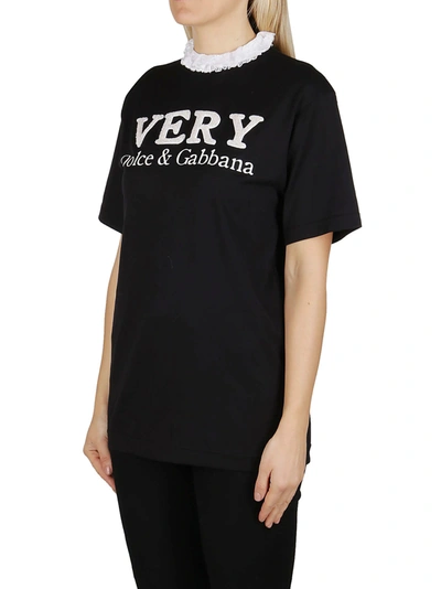 Shop Dolce & Gabbana Black Cotton T-shirt