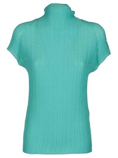 Shop Issey Miyake Green Stretch T-shirt