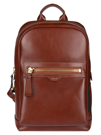 Shop Tom Ford Brown Leather Backpack